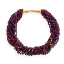 Peter Plöderl: An amethyst and garnet necklace