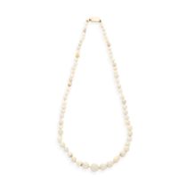 A single-strand Scottish freshwater pearl necklace
