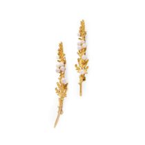 Cairncross of Perth: Two Scottish freshwater pearl 'Fern' brooches