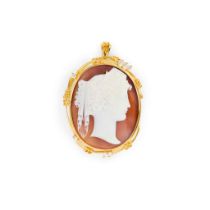 Peter Plöderl: A cameo and diamond pendant/brooch
