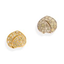 Peter Plöderl: A pair of bi-coloured diamond earrings