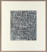 Peter Coker (1926-2004) No 5 PC inscribed (to reverse) oil monotype on paper 32 x 28cm.