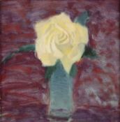 John Houston (1930-2008) Pale Rose, 1977 signed (lower left) oil on canvas 29 x 29cm. Provenance: