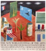 David Hockney (b.1937) Zanzibar, Miami, 1984 for The New World Festival of the Arts, Miami offset