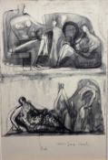 Henry Moore (1898-1986) Unesco Group: Family, 1958 lithograph from the portfolio Heads, Figures, and