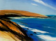 Neil Canning (b.1960) Inlet, 1997 signed and dated (to reverse) oil on board 34 x 68cm.