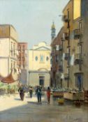 Vincenze Ciappa (act.1900-1940) Sunlight and Shadow, Venice signed (lower right) oil on board 39 x