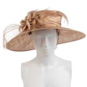 Hats and hats… For a special occasion... To include a mushroom coloured one with feathers; A