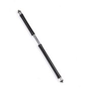 An ebonised and silver plated military band conductor's baton, with screw mechanism to the centre,