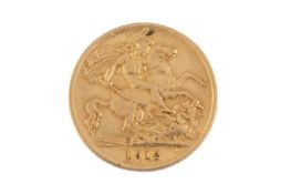 A George V half sovereign, dated 1912