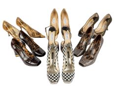 Seven pairs of heels by DOLCE & GABBANA & JIMMY CHOO Sizes 39, 39.5 and 40 (7)