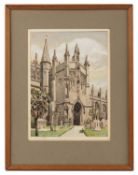 W * G * Hanking 'Northleach Church', signed and titled, watercolour, 21.5 x 15.5cm; together with