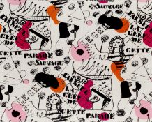 Fernand Leger (1881-1955) for Fuller Fabrics Parade Sauvage, 1955 screenprinted cotton textile 42
