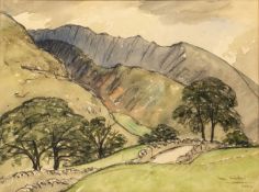 Charles John Holmes (1868-1936) 'Near Threlkeld', signed, titled and dated 1926, watercolour, 24.5 x