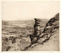 Margaret M. Rudge (1885-1972) 'The Devil's Chimney', pencil signed to the margin, 23 x 26.5cm, and