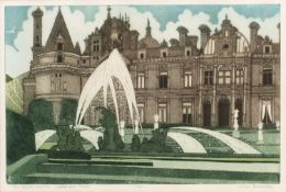 John Brunsdon (1933-2014) Waddesdon Manor 1/150, signed, titled, and numbered in pencil etching