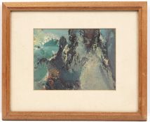 Derek Menary (Irish, b.1943) 'In Search of a Memory' (series 2), acrylic study on cotton, 15 x 20cm