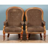 A pair of armchairs