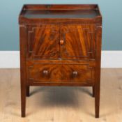 A George III tray-top commode or bedside cabinet