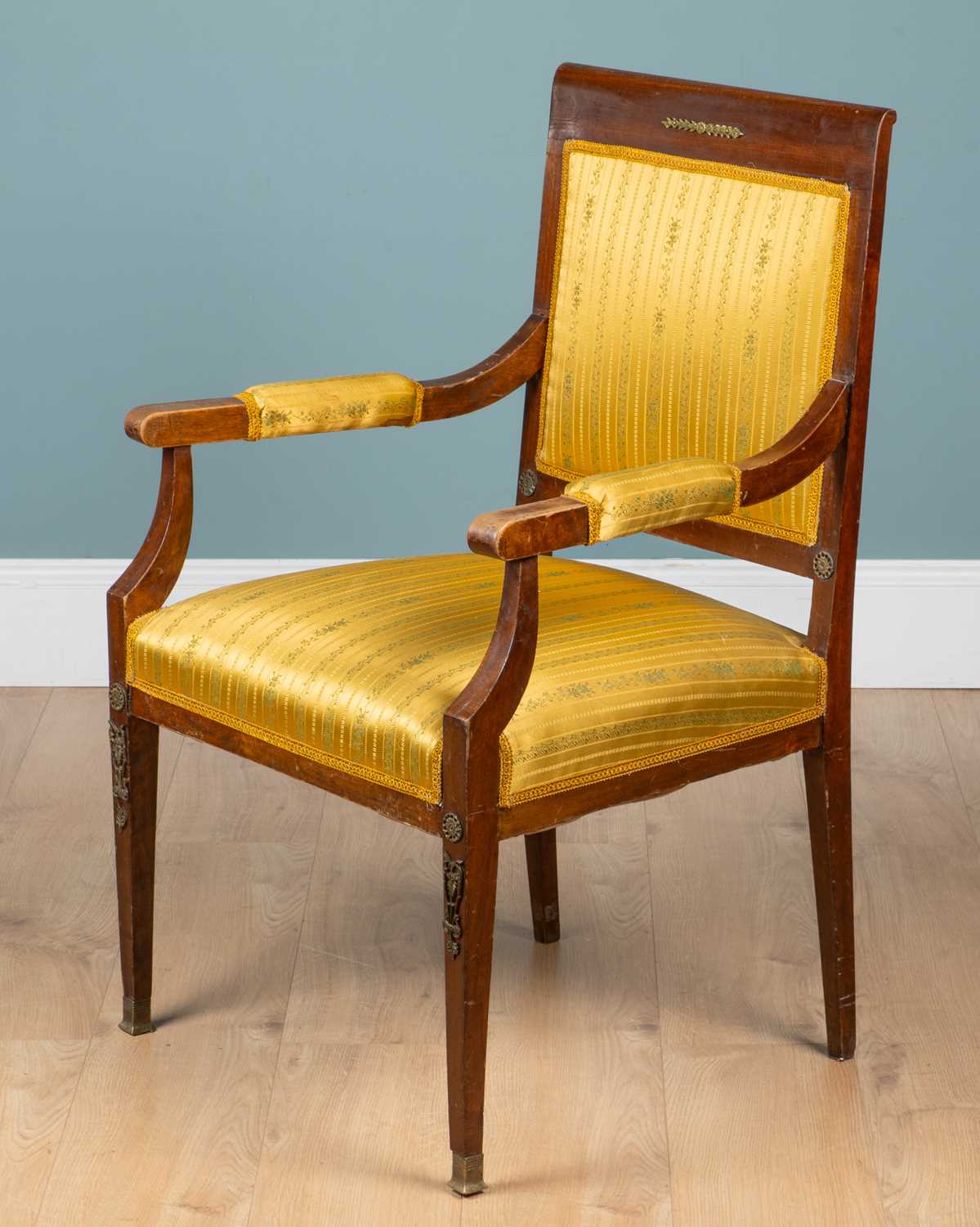 A French Empire mahogany suite of salon furniture - Image 6 of 9