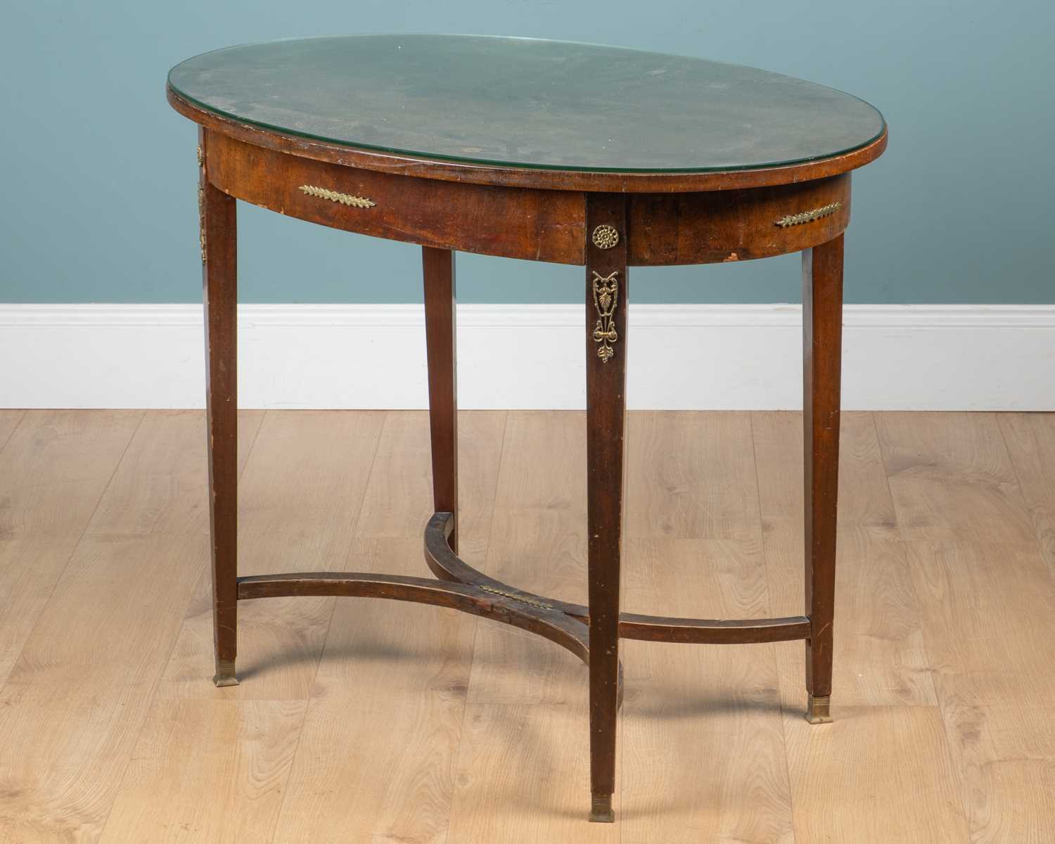 A French Empire mahogany suite of salon furniture - Image 8 of 9