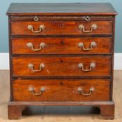 A George III mahogany chest of drawers