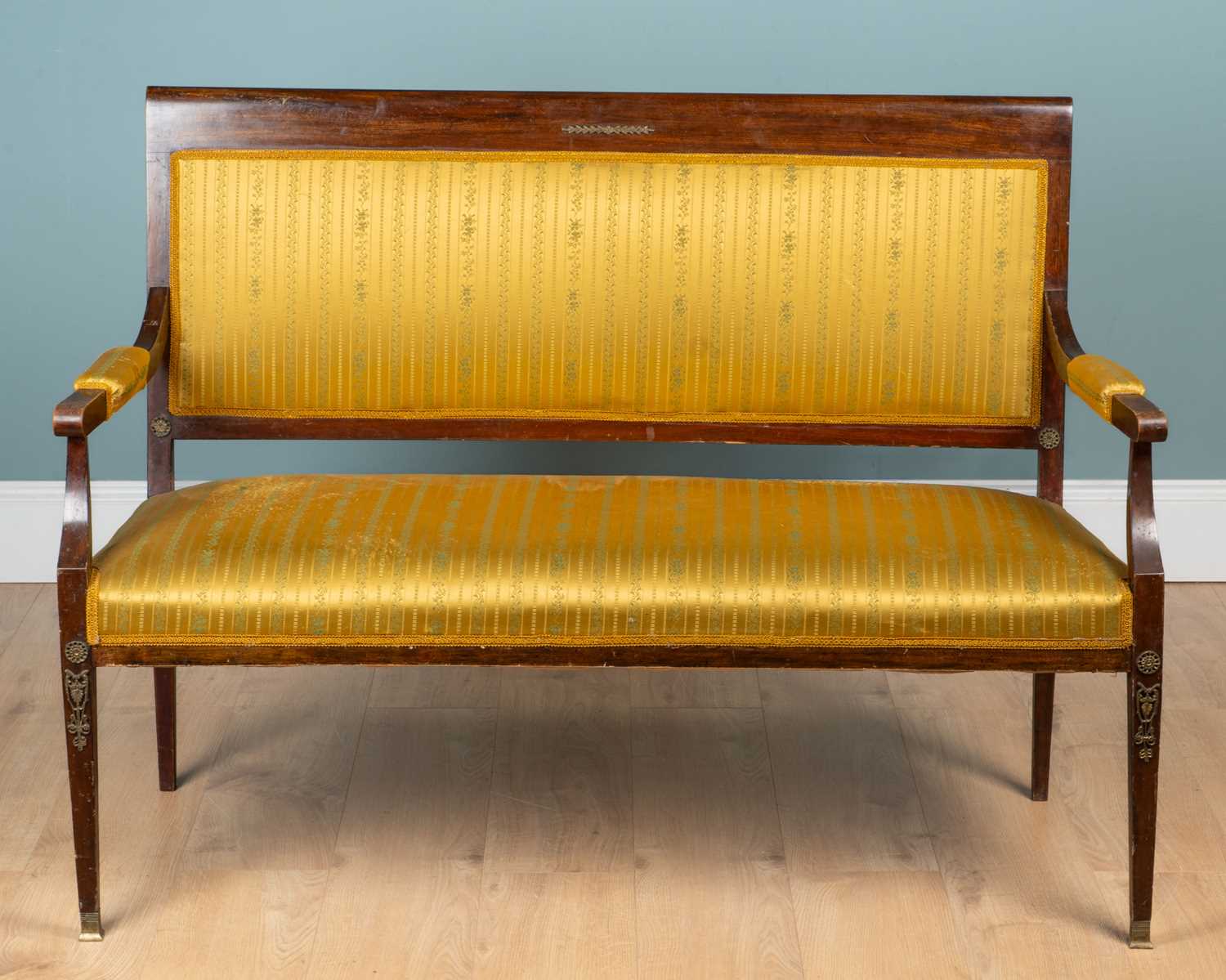 A French Empire mahogany suite of salon furniture - Image 7 of 9