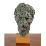 A 20th Century School bronzed composite bust of Albert Schweitzer