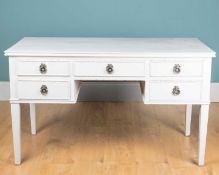 A 19th century Maple & Co white-painted dressing table