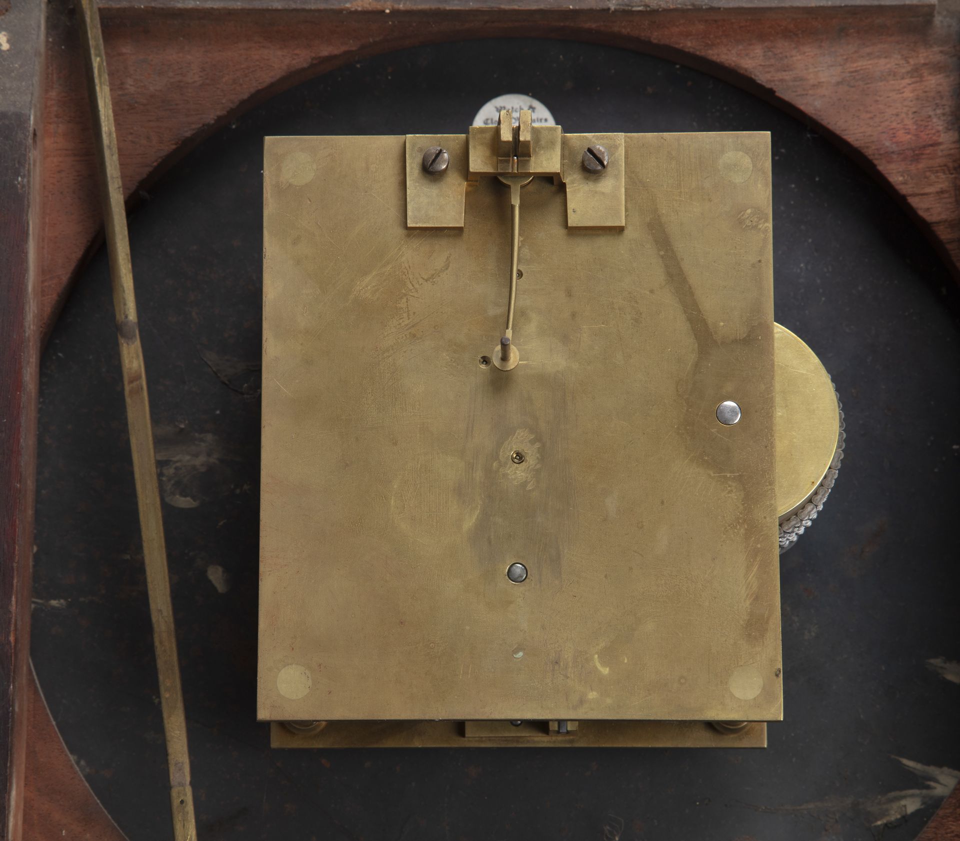 A 19th century mahogany drop dial wall clock, the enamelled dial signed Ernest E. Gaydon Ealing 46cm - Bild 3 aus 22