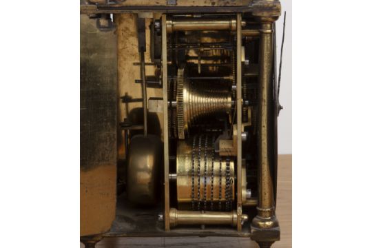 Brass Lantern Clock case by Jonathan Bishop of Maidstone 17th Century, with a later fusee - Image 3 of 5