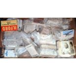 A collection of cigarette cards, Players and others in wooden box.