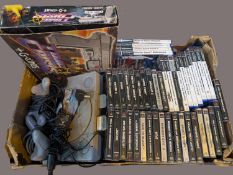Vintage PlayStation 1. Two controllers  Selection of PS1 games including Grand Theft Auto, Grand