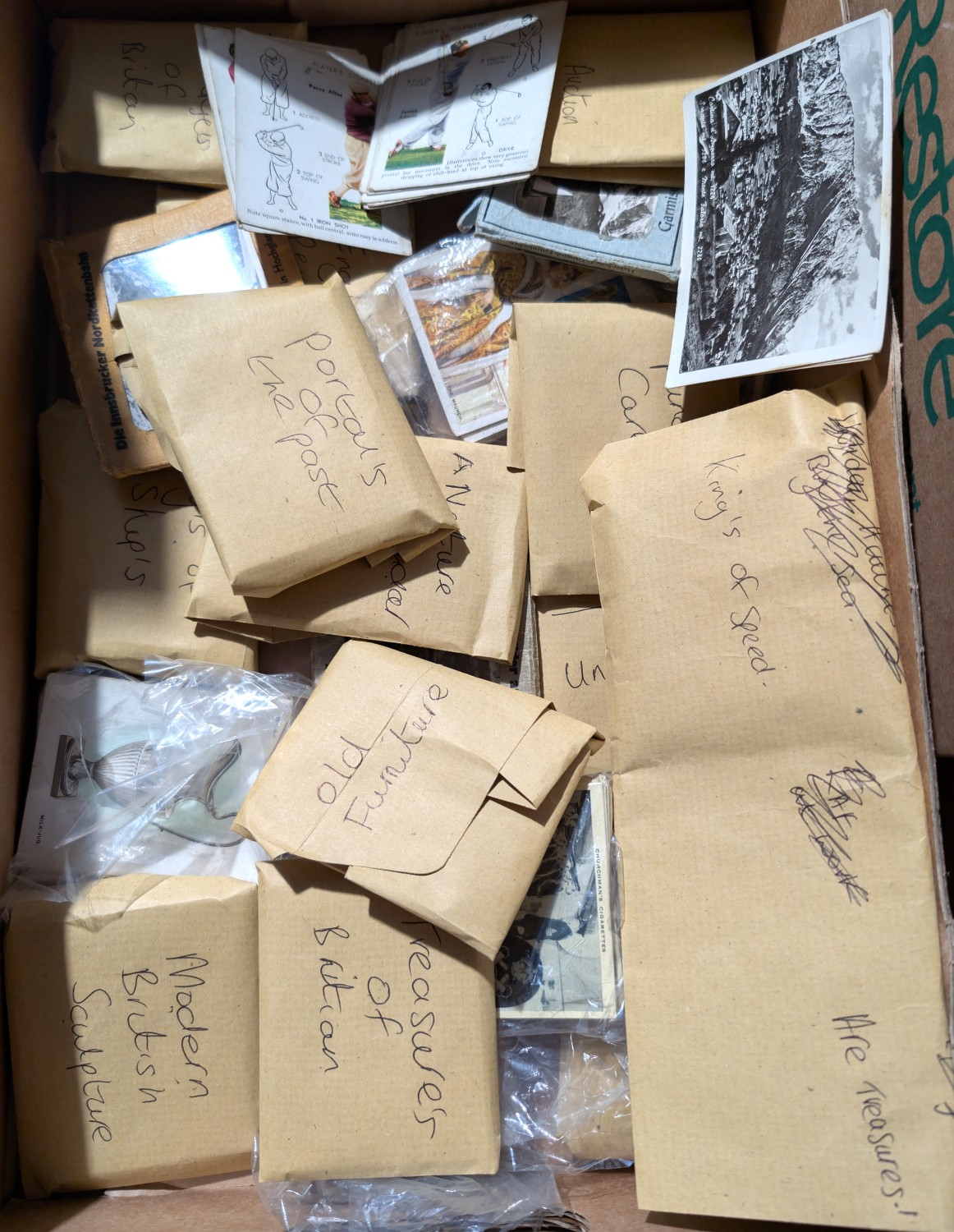 A collection of John Players and other vintage cigarette cards, golf etc.