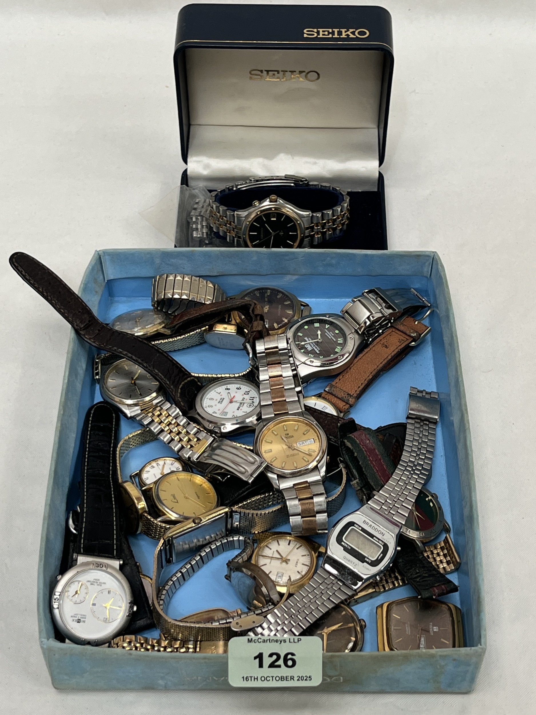 A collection of wristwatches