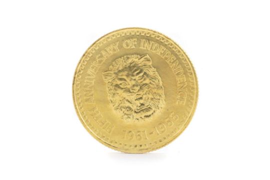 IN COMMEMORATION 5TH YEAR OF INDEPENDENCE SIERRA LEONE 1961-66, ONE QUARTER GOLDE - Image 1 of 2