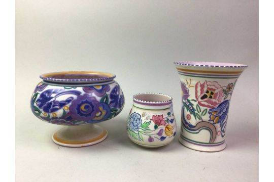 THREE POOLE POTTERY VASES, - Image 2 of 3