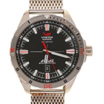 A Vostok stainless steel self winding gentleman's wristwatch, 47mm diam, on maker's bracelet Working