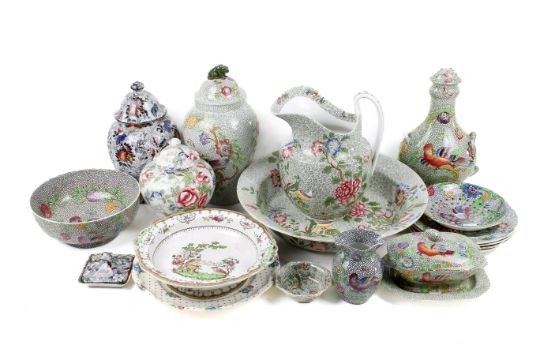 A large collection of assorted chintz transfer printed ceramics. Including Copeland Late Spode, etc. - Image 1 of 2