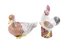 Two Recollections Ltd pottery bird figures.