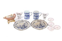 A collection of eleven 19th century and later pottery items.