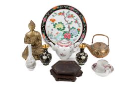 A collection of assorted Chinese and Japanese items.