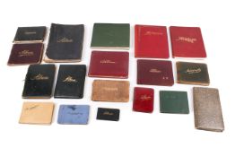 A collection of seventeen keepsake autograph books from the early 20th century and later.