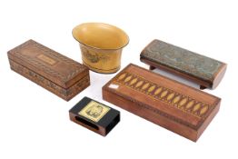 A group of five mostly 20th century collectable items.