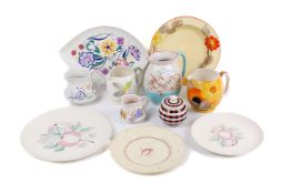 An assortment of mid-century ceramics.