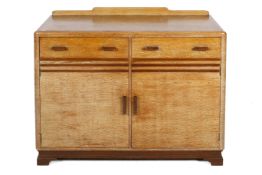 An Art Deco period English oak sideboard.