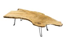 A contemporary coffee table.