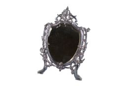 A 20th century Art Nouveau style silver plated dressing table mirror.