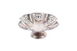 A silver sweet dish. Maker Viner's Ltd (Emile Viner).