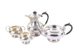 A George VI silver tea and coffee set.